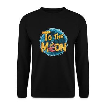 To The Moon - Unisex Sweatshirt - black - Front - Alina (178cm) & Michal (187cm)