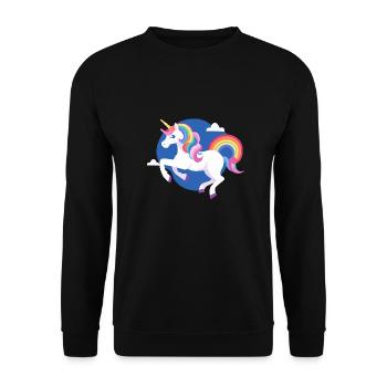 Licorne arc-en-ciel Licorne Cheval arc-en-ciel LGBTQ 4 - Sweat-shirt Unisexe - noir - Devant - Alina (178cm) & Michal (187cm)