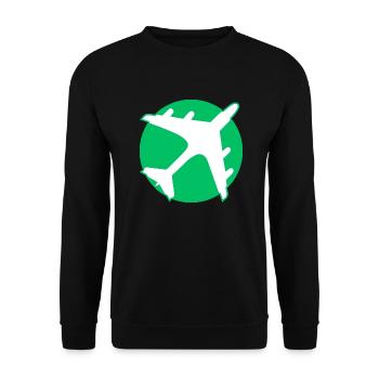 Voyage en avion - Sweat-shirt Unisexe - noir - Devant - Alina (178cm) & Michal (187cm)
