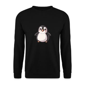 Pingouin mignon pour les amoureux des animaux - Sweat-shirt Unisexe - noir - Devant - Alina (178cm) & Michal (187cm)