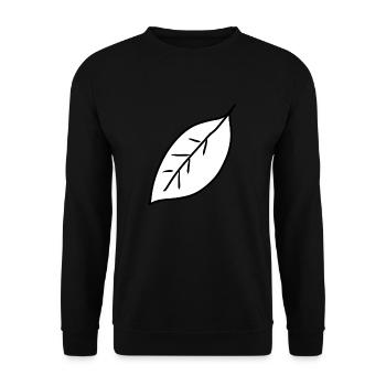 leaf icon shape leaves nature - Unisex Sweatshirt - black - Front - Alina (178cm) & Michal (187cm)