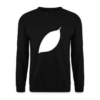 Leaf Symbol Shape Nature - Unisex Sweatshirt - black - Front - Alina (178cm) & Michal (187cm)
