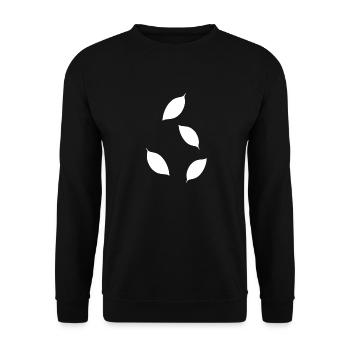 Motif d’icône de feuille à quatre feuilles - Sweat-shirt Unisexe - noir - Devant - Alina (178cm) & Michal (187cm)