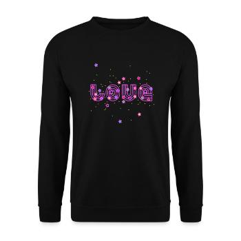 Sparkling Love - Unisex Sweatshirt - black - Front - Alina (178cm) & Michal (187cm)