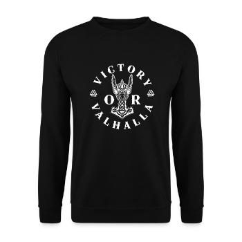 Vikings norden valhalla suède scandinavia flaga - Sweat-shirt Unisexe - noir - Devant - Alina (178cm) & Michal (187cm)