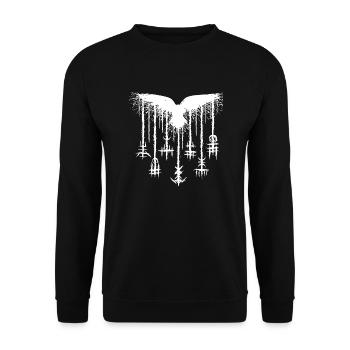Vikings norden valhalla suède scandinavia flaga - Sweat-shirt Unisexe - noir - Devant - Alina (178cm) & Michal (187cm)