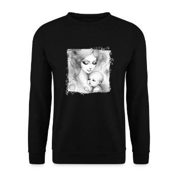Flowers Women girl fashion design art female style - Unisex Sweatshirt - black - Front - Alina (178cm) & Michal (187cm)