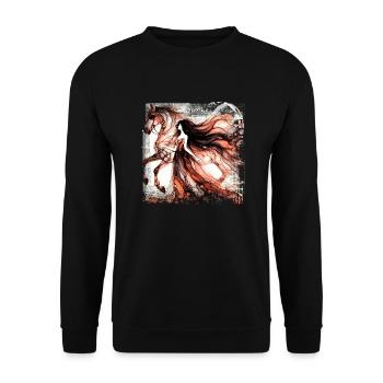Flowers Women girl fashion design art female style - Unisex Sweatshirt - black - Front - Alina (178cm) & Michal (187cm)