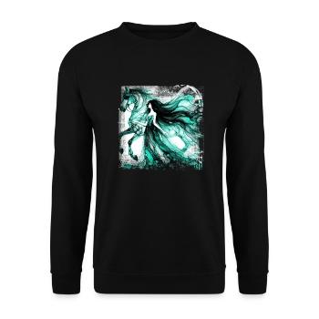 Flowers Women girl fashion design art female style - Unisex Sweatshirt - black - Front - Alina (178cm) & Michal (187cm)
