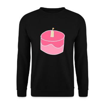 cake strawberry symbol food cake - Unisex Sweatshirt - black - Front - Alina (178cm) & Michal (187cm)