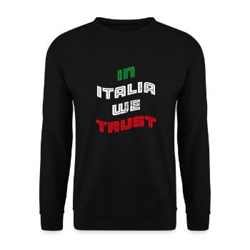 In Italia we trust - Unisex Sweatshirt - black - Front - Alina (178cm) & Michal (187cm)