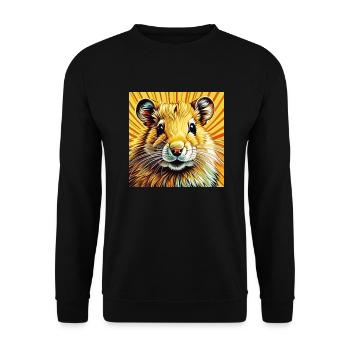 Hamster doré - Sweat-shirt Unisexe - noir - Devant - Alina (178cm) & Michal (187cm)
