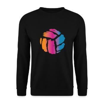Volleyball Vintage - Unisex Pullover - Schwarz - Vorne - Alina (178cm) & Michal (187cm)