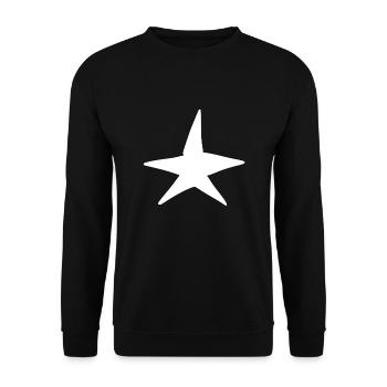 Star Symbol Shape Night - Unisex Sweatshirt - black - Front - Alina (178cm) & Michal (187cm)