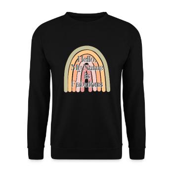 My Name is Fabulous - Unisex Sweatshirt - black - Front - Alina (178cm) & Michal (187cm)
