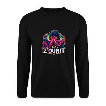 MC ZOURIT - Sweat-shirt Unisexe - noir - Devant - Alina (178cm) & Michal (187cm)