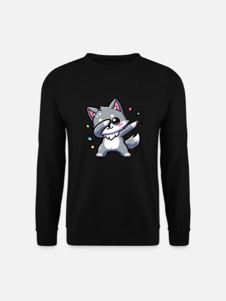 Cute little wolf - Unisex Sweatshirt - black