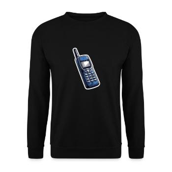 Téléphone portable rétro - Sweat-shirt Unisexe - noir - Devant - Alina (178cm) & Michal (187cm)