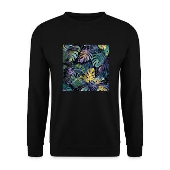 Plantes et musique - Impression de mode de haute qualité - Sweat-shirt Unisexe - noir - Devant - Alina (178cm) & Michal (187cm)
