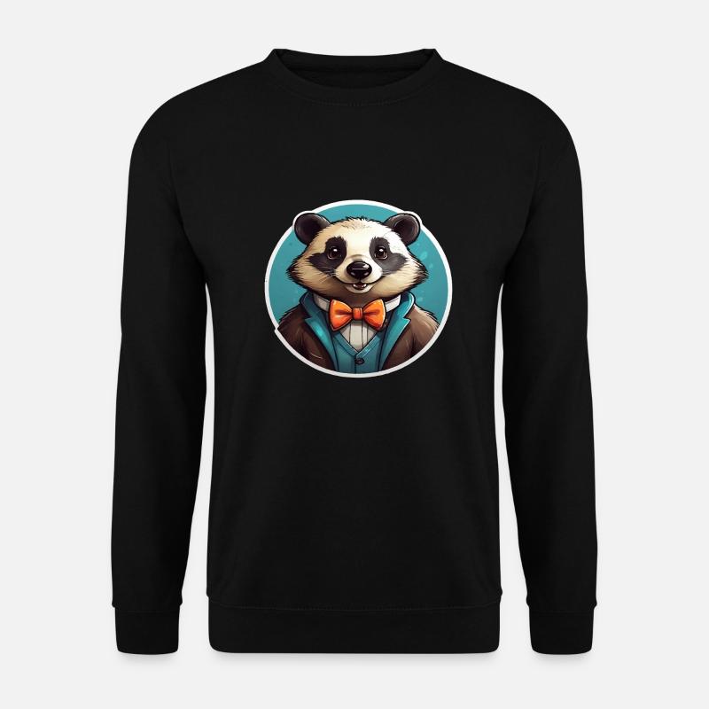 Lustiger Panda Bär - Unisex Pullover - Schwarz