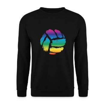 Volleyball Vintage - Unisex Pullover - Schwarz - Vorne - Alina (178cm) & Michal (187cm)