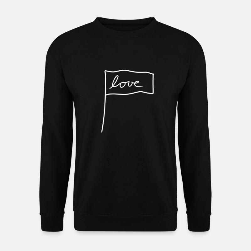 Flag Symbol Shape Love - Unisex Sweatshirt - black