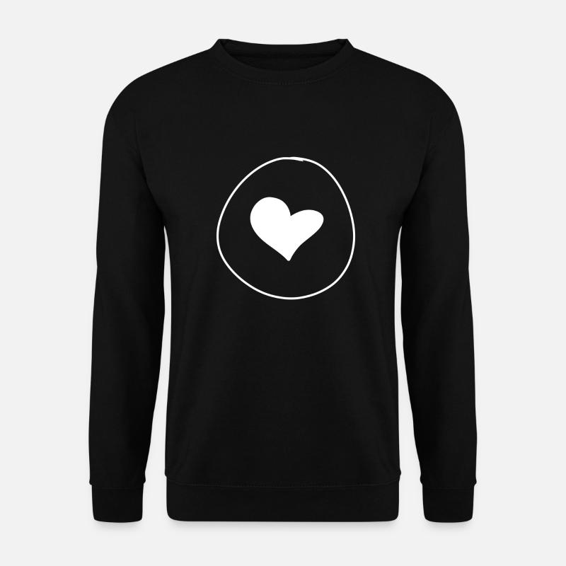 Heart Shape Circle Symbol - Unisex Sweatshirt - black