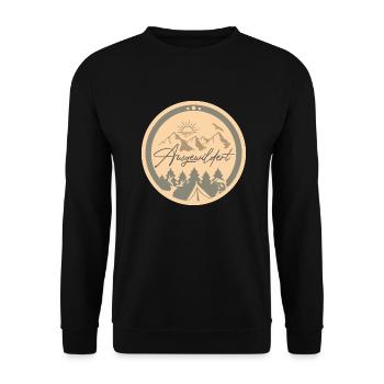 Ausgewildert Logo Sand PNG - Unisex Pullover - Schwarz - Vorne - Alina (178cm) & Michal (187cm)