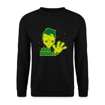 Extraterrestre extraterrestre Ausserirdische Aloha Humains - Sweat-shirt Unisexe - noir - Devant - Alina (178cm) & Michal (187cm)
