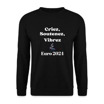 Shout, support, vibrate - Unisex Sweatshirt - black - Front - Alina (178cm) & Michal (187cm)