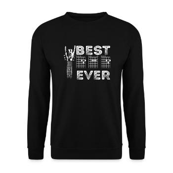 Skull Rock - Best Guitar Dad Ever - Unisex Sweatshirt - black - Front - Alina (178cm) & Michal (187cm)