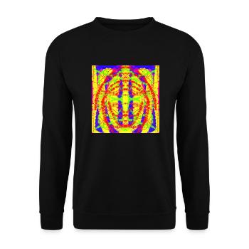 Abstract yellow and blue design - Unisex Sweatshirt - black - Front - Alina (178cm) & Michal (187cm)
