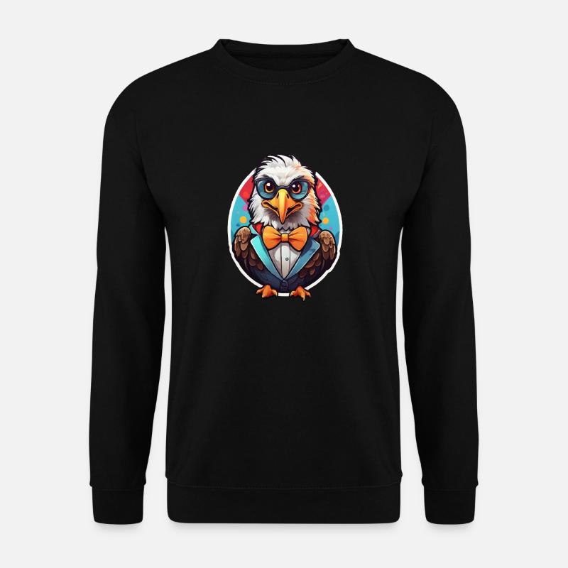 Funny Eagle Comic - Unisex Sweatshirt - black