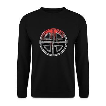 Shield Knot - Unisex Sweatshirt - black - Front - Alina (178cm) & Michal (187cm)