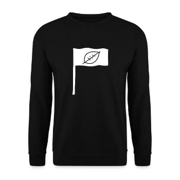 symbol flagge stange blatt natur - Unisex Pullover - Schwarz - Vorne - Alina (178cm) & Michal (187cm)