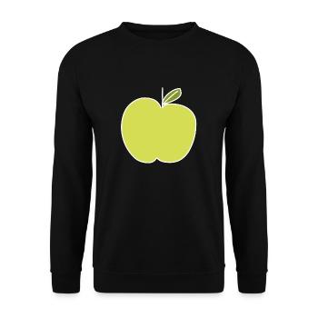 Apple Food Symbol Shape Green - Unisex Sweatshirt - black - Front - Alina (178cm) & Michal (187cm)