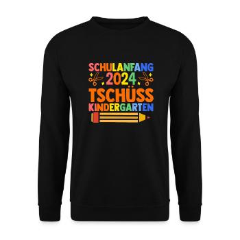 Parents School Child Primary School First Grade Enrollment - Unisex Sweatshirt - black - Front - Alina (178cm) & Michal (187cm)
