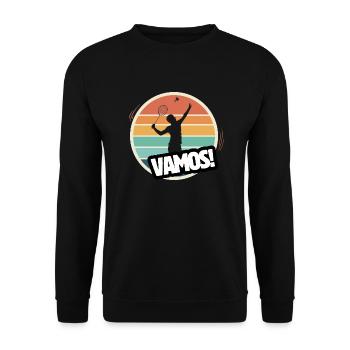Vamos badminton rétro - Sweat-shirt Unisexe - noir - Devant - Alina (178cm) & Michal (187cm)