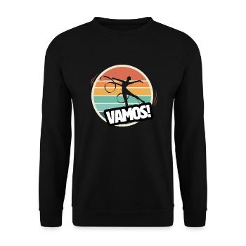 Vamos Retro Rhythmische Sportgymnastik - Unisex Pullover - Schwarz - Vorne - Alina (178cm) & Michal (187cm)