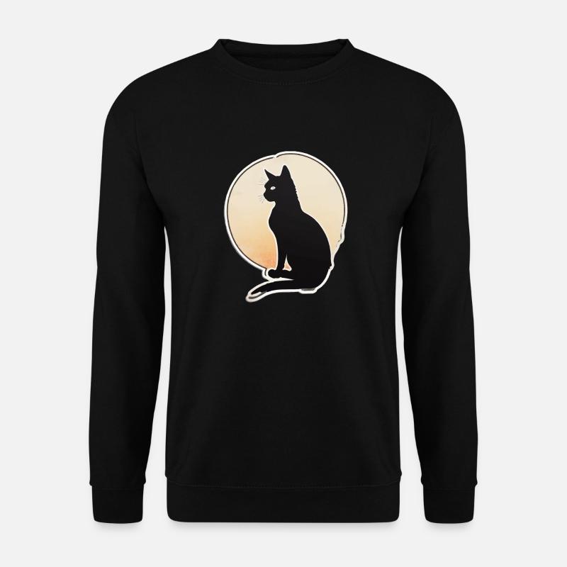 Silhouette de chat - Sweat-shirt Unisexe - noir