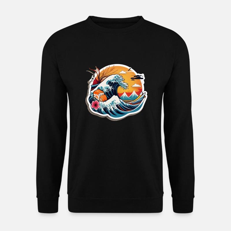 Japan Sushi Meer - Unisex Pullover - Schwarz