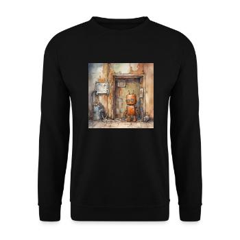 Old rusty abandoned robots - Unisex Sweatshirt - black - Front - Alina (178cm) & Michal (187cm)