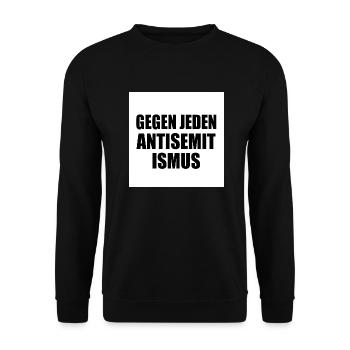 Against all anti-Semitism - Unisex Sweatshirt - black - Front - Alina (178cm) & Michal (187cm)