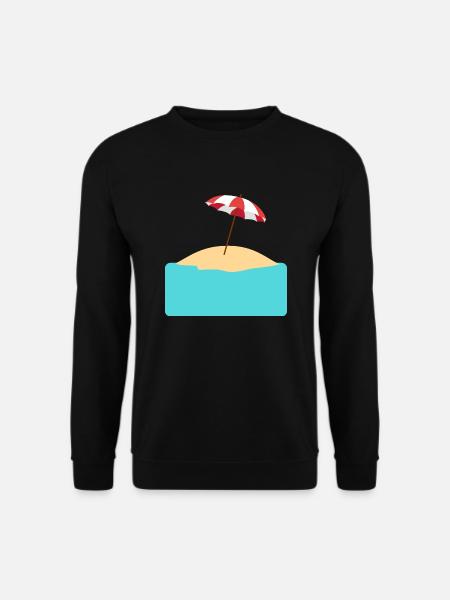 Plage avec île à remplir - Sweat-shirt Unisexe - noir