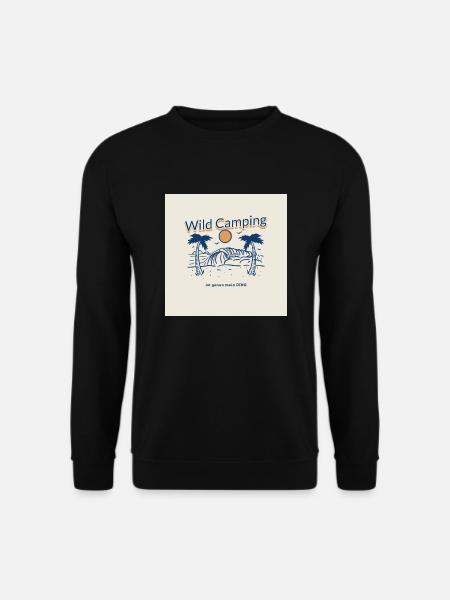 Wild camping is just my thing - Unisex Sweatshirt - black