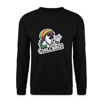 Chill Bro Cool Ambiance de perroquet - Sweat-shirt Unisexe - noir - Devant - Alina (178cm) & Michal (187cm)