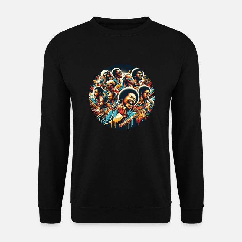 Afro Style Soul, Musikalische Harmonie - Unisex Pullover - Schwarz