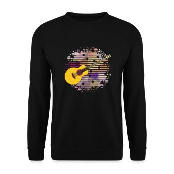 Gitarre - Unisex Pullover - Schwarz - Vorne - Alina (178cm) & Michal (187cm)