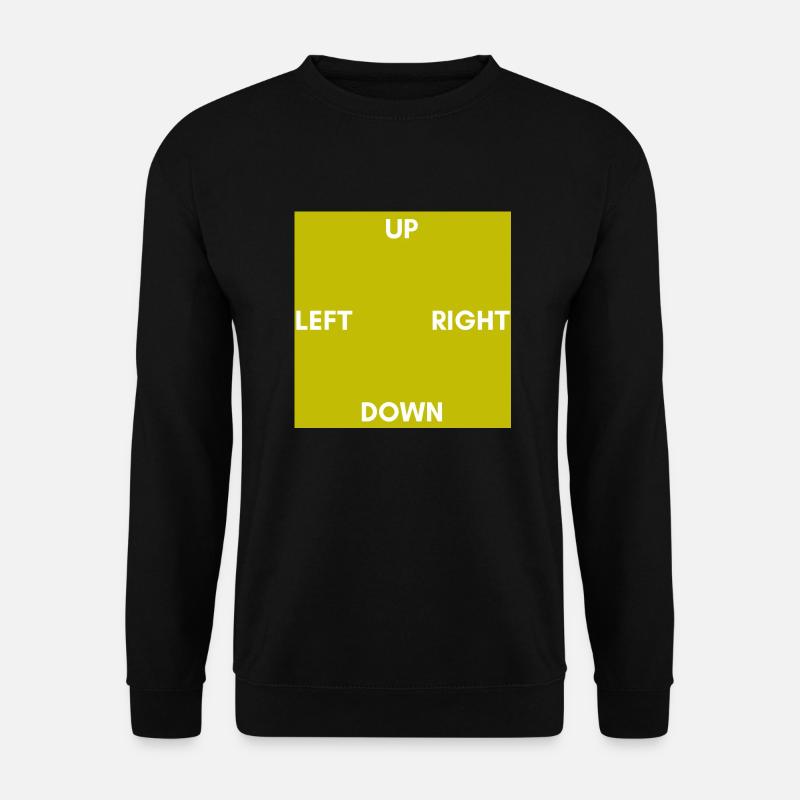 Up Left Down Right Yellow - Unisex Sweatshirt - black