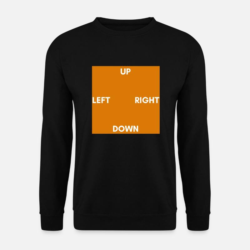 Up Left Down Right Orange - Unisex Sweatshirt - black